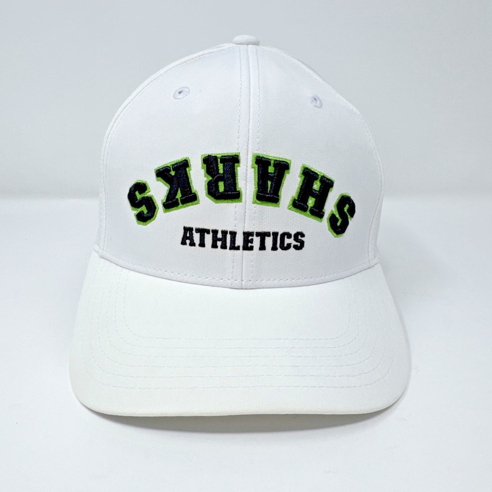 Shark Athletics Hat Cap White Strapback Flexcap New